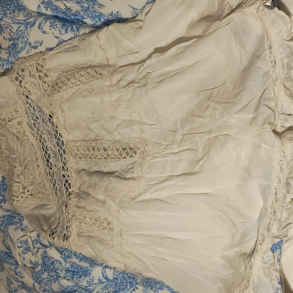 Free People Cream Lace Jumpsuit